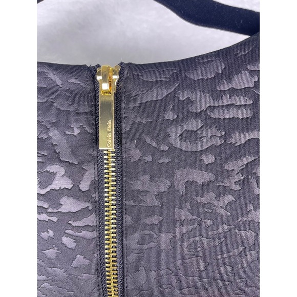 Calvin‎ Klein Women's Black Textured Sleeveless Sheath Dress Knee Length Size 6 - Picture 4 of 8